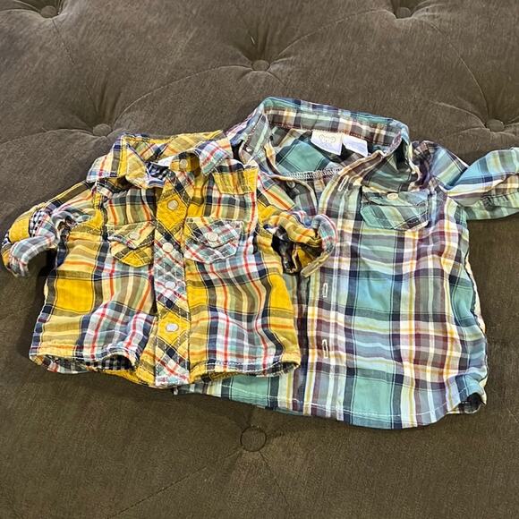 Koala kids button down plaid shirts - nb & 6 months - Picture 1 of 3
